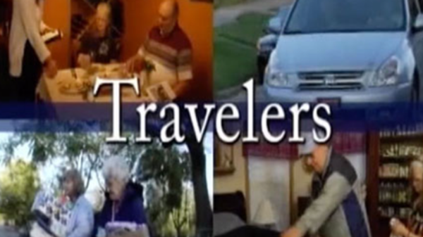 a collage of people are shown travelling